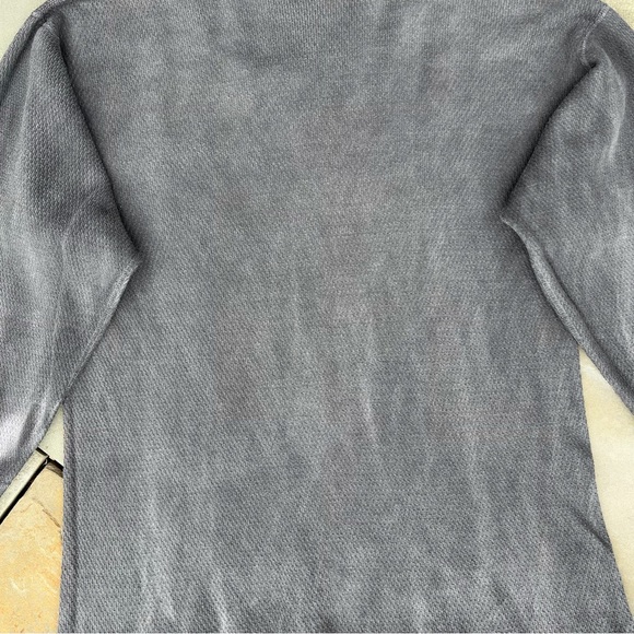SOLD - Vintage 80s Overdyed Upcycled Grey Black Waffle Knit Thermal Made in USA - Picture 8 of 8